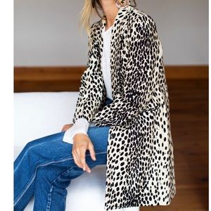 NWT Emerson Fry Leopard Wingtip Coat